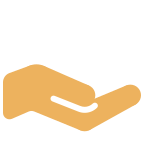 Cartoon hand holding love heart